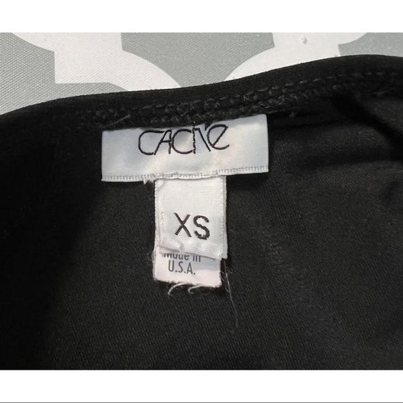 Cache Sz XS Black Slinky Gold Chain Satin Halter Mini Dress Classic USA! - Picture 7 of 8